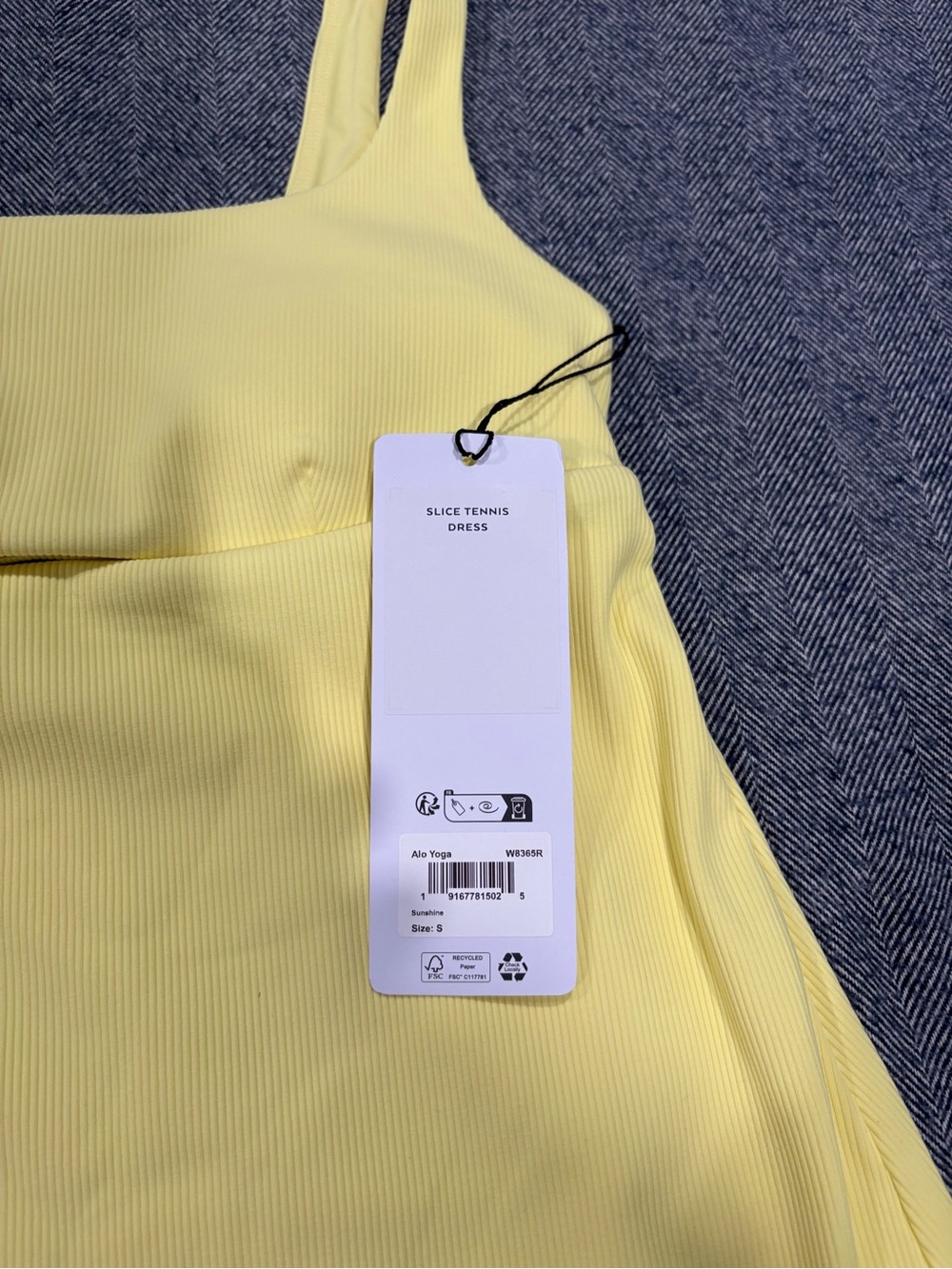 ALO Yoga Yellow Mini Dress with Cutout - Picture 8 of 8